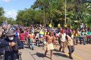 Minga indígena en su paso por Cali