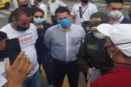 Taxistas levantan plantón en la calle 60 de Ibagué