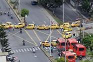 Protesta taxistas Ibagué
