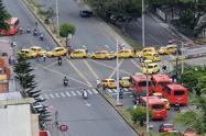 Trancón taxistas