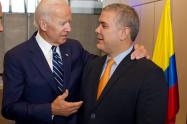 Presidente Iván Duque y presidente electo de Estados Unidos, Joe Biden.