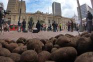 Sobreoferta de papa en Colombia: protesta de paperos en Ministerio de Agricultura 