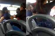 Estaba en el bus con su novia pero se encontró a su esposa y su suegra