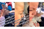 Niño llora luego de que su pequeño perro ladrara tras ser vacunado