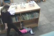 Profesora pateó a niña