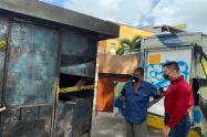 caseta quemada en Ibagué