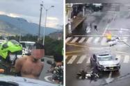 [Video] Motociclista y pasajero luchan por vivir: impactante accidente en Bello