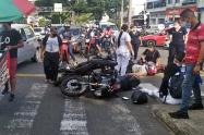 Semáforo dañado en la 25 con Quinta de Ibagué originó accidente con tres personas lesionadas
