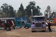 Protestas de camioneros en Bogotá