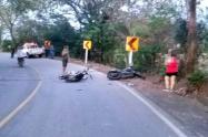 ¡Fatal accidente! Cuatro muertos dejó choque de dos motos en la vía Guamo – Ortega