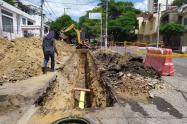 Avance obras de alcantarillado de las Ceibas 