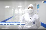 Verónica Machado, la primera persona en recibir la vacuna anticovid en Colombia
