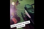 Armas escondidas en motos 