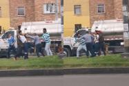 Pelea en Bogotá entre conductores en plena vía pública 