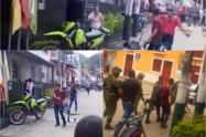 Sujeto le dio machete al CAI y una moto de la Policía en Rioblanco – Tolima