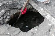 hueco en barrio Gaitán 2021