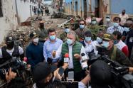 Desde el lugar del atentado, el Presidente Duque envió su mensaje 