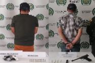 Con pistola y revolver capturaron dos sujetos en el norte del Tolima