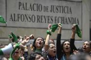 Protesta a favor del aborto en Colombia