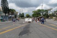 Cierre de la calle 60 con carrera quinta en Ibagué 
