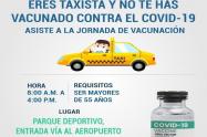 vacunación taxistas de Ibagué 2021