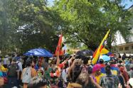 Referencia marchas en Medellín.