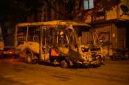 Buseta afectada por vándalos Ibagué