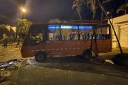 Busetas quemada en Ibagué 8 de junio