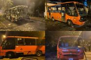 Capuchos vandalizaron cuatro busetas, una de ellas fue incinerada en inmediaciones de la UT