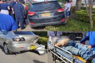 Se infartó conductor y generó choque en la avenida Mirolindo de Ibagué