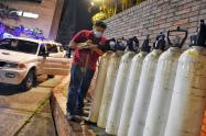 balas de oxigeno en el hospital Federico Lleras Acosta en Ibagué