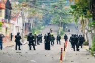 Enfrentamientos en inmediaciones de la Universidad del Tolima. 