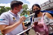 Comunidad en Ibagué protegiéndose del Covid-19