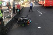 Peatón y motociclista resultaron heridos sobre la 16 con Quinta en Ibagué