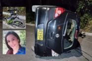 Borracho atropelló pareja de motociclistas y le causó la muerte a una mujer en el Cañón del Combeima