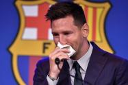 Messi llora en su despedida
