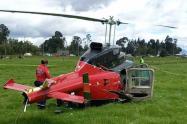 Se accidentó helicóptero ibaguereño en Chía. No hubo pérdidas humanas