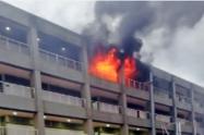 Se incendió un alojamiento en el cuarto piso del complejo policial de Picaleña