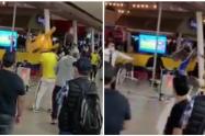 Hinchas de Colombia se van a los 'sillazos' tas empate con Ecuador 