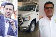 Alcalde Hurtado, concejal Correa y camioneta en Ibagué 