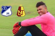 Álvaro Montero, logos Millonarios y Tolima