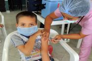 Vacunación en niños de Ibagué