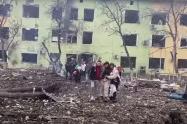 Hospital infantil de Mariúpol, bombardeado por los rusos