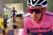 Egan publicó foto entrenando nuevamente en su bicicleta