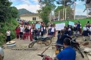 Protesta de estudiantes en zona rural de Venadillo 