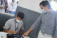 Alcalde Hurtado votando 2022