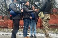 Periodistas en la guerra en Ucrania