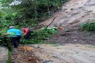 Derrumbes en la vía de San Cayetano Bajo, zona rural de Ibagué