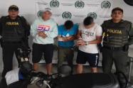 Captura a tres delincuentes