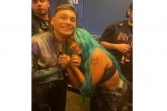 Karol G con Jean Carlos Centeno en el Movistar Arena